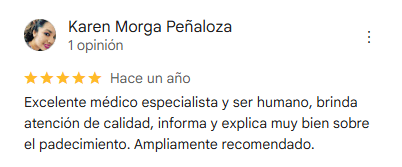 Testimonio del paciente 1